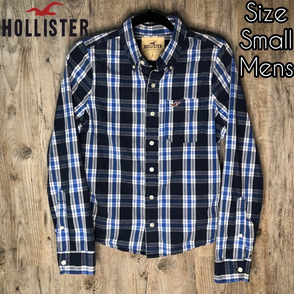 Hollister Other - Hollister Blue plaid button down top Men’s size